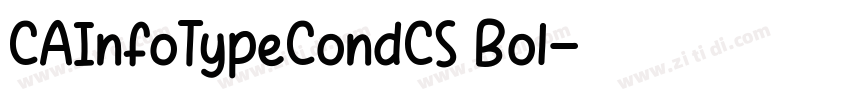 CAInfoTypeCondCS Bol字体转换